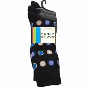 Funky Socks 3 Pack Polka Dot Socks, Gray